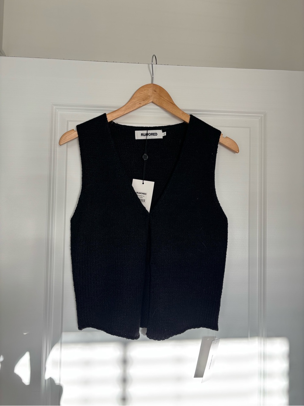 Rumored brand, Black Prince Street Top in Black — NWTs